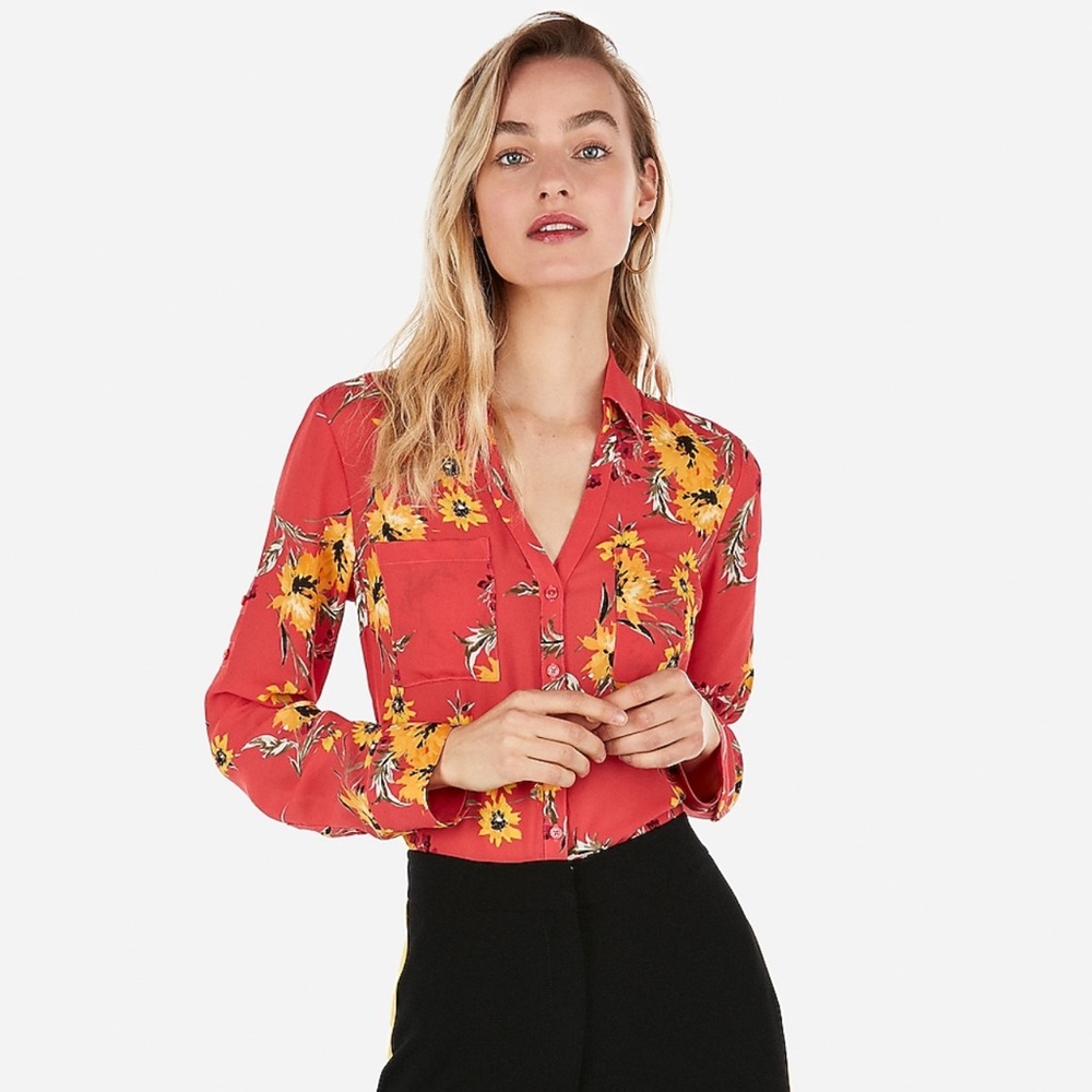 Slim fit floral portfolio shirt